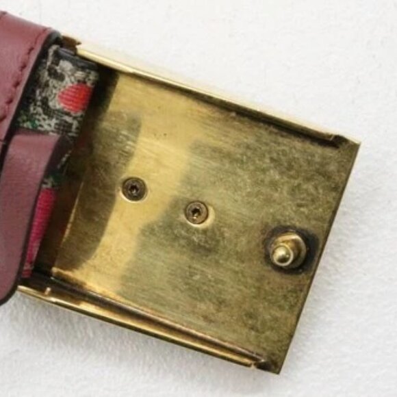 GG Plus Monogram Blooms Plaque Beige Multicolor Dry Rose Belt Size 90/36 - Picture 14 of 15